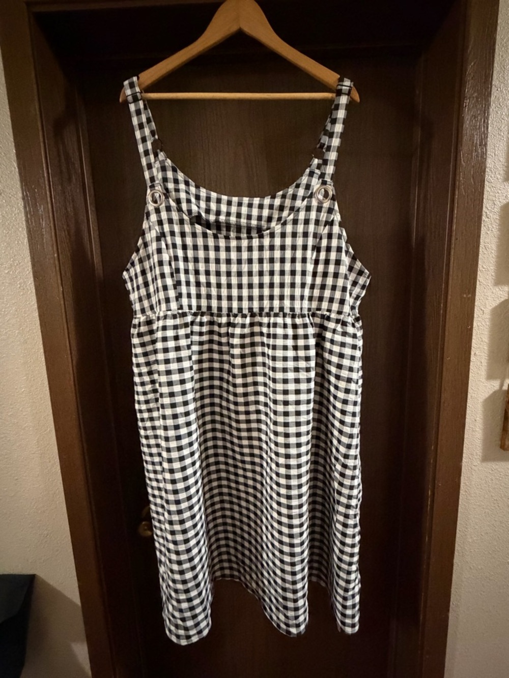BloomChic Black and White Gingham Midi Dress